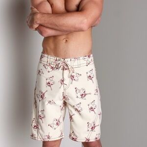 True Religion Swim Trunks Board Shorts Men’s 36  Buddha Stitch All Over Print